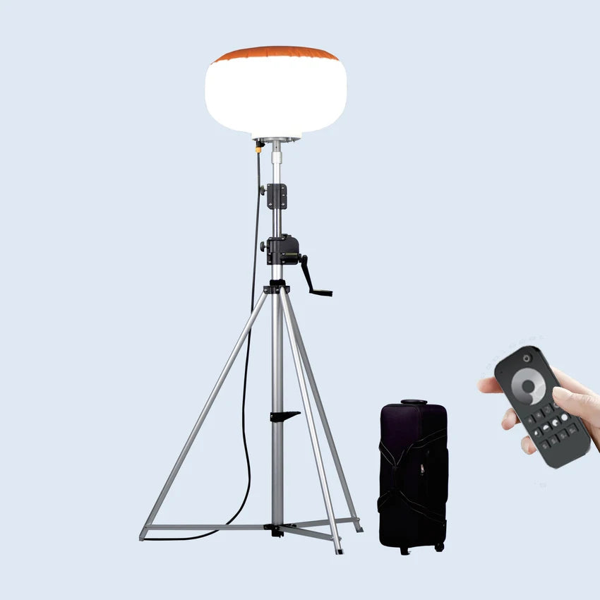 400W White Portable LED Inflatable Light Tower Outdoor Construction Eco-Friendly IP65 50000 Hours Working Life 360 Beam Angle