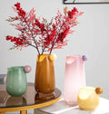 Candy Mismatched Color Handmade Vase Balls Special-shaped Combination Vase Flowers Dried Table Soft Decoration Macron Glass Vase