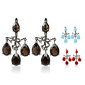 C8335 Abiding Jewelry Factory Stamped 925 925 Sterling Silver Fine Jewelry Modern Branch Designs Natural Gemstone Earrings