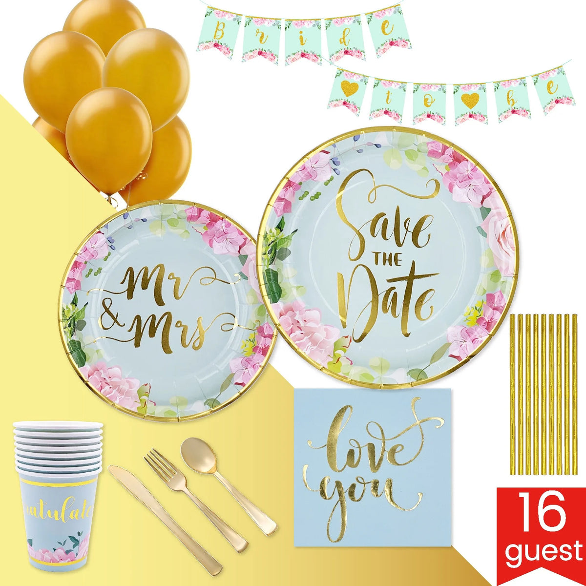 Custom Disposable Party Plate Set with Gold Foil Embossed Birthday Design Printed Paper Cups for Cookie Serving