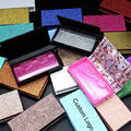 Custom Eyelash Packaging Black Lash Cases Bling Packing Lash Boxes Empty Glitter Lashpackaging Eyelash Packaging Lashbox