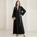 2024 Latest Design Front Open Kimono Fabric Open Abaya Dressdubai Muslim Cardigan Kimono
