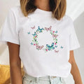 Clothes T Women Short Sleeve Casual Fashion Tshirt Summer Butterfly Flower Spring Top Female Tee Shirt Lady Graphic T-shirts