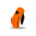 RADIAL SKILL Comfortable Half-Finger Cowhide Leather Gloves Fluorescent Orange for Kids' Motocross/Enduro Use Winter Season