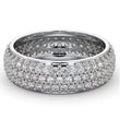 2.0 Carats Total Lab Grown Full Iced Out Diamonds 18k Gold Platinum 950 Men Rings
