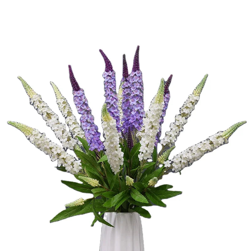 Home Decorative Silk Single Stem Artificial Flowers Lavender Plants in Bulk