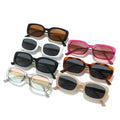 XY6192 Fashion Rectangle Women Sun Glasses Wholesale Metal Temple Sunglasses for Ladies