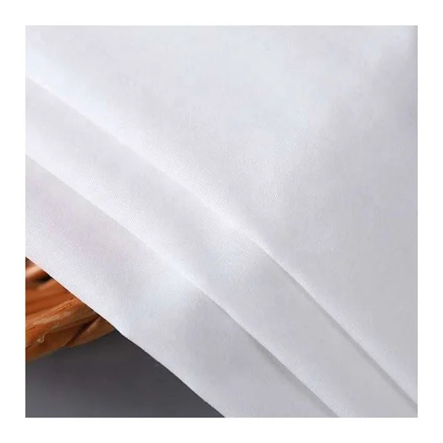 Ready Goods White Poplin Fabric in Stock Polyester Cotton TC 80/20 36" 45*45/133*72 Used for Shirt and School Uniform Fabrics