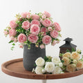 Artificial Silk Flowers Peony Bouquets Bridal Rose Flowers Bouquet for Wedding Home Decoration