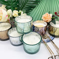 Factory Wholesale Glass Jar Gilded Luxury Quality Multicolor Soy Wax 3 Wick Scented Candle