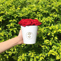 Custom Logo Mini Flower Bucket Wholesale Single Cylinder Flower Box Single Rose Black Cardboard Box Circle Round Gift Boxes