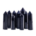 Wholesale Healing Crystal Hot Sales Blue Sandstone Polished Single Pointed Column Wands Carfts for Decor