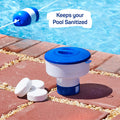 Floating Chlorine Dispenser for Pools Fits 3" Tablets - Pool Chlorine Floater with Adjustable Flow Vents Balanced