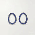 LOZRUNVE Custom Jewelry Manufacturer 925 Sterling Silver Halo Geometric Oval Love Stud Earring 18k Gold Plated