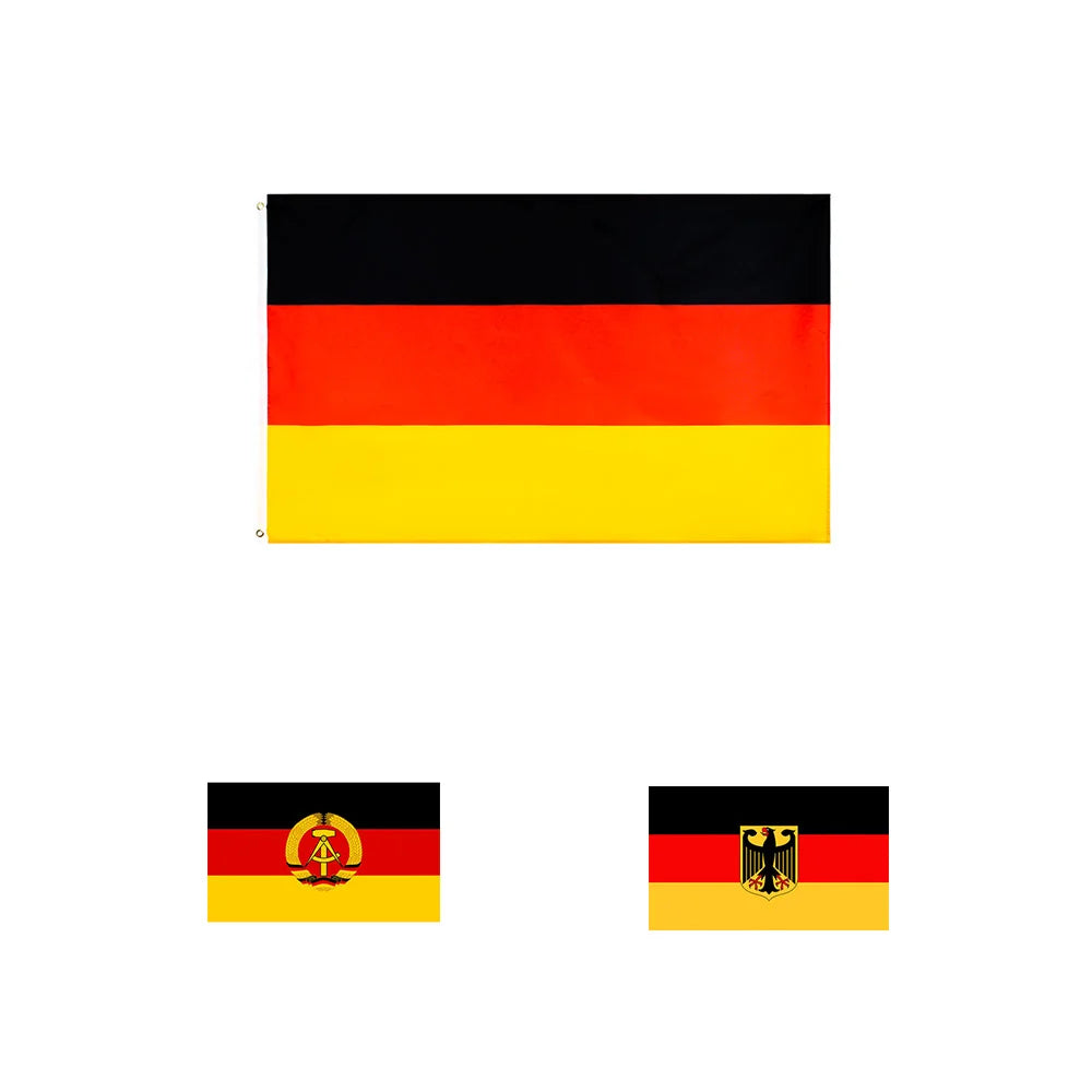 China Factory Supplier Ready to Ship 100% Polyester 3x5 Foot Double Line Stitch Germany Flag