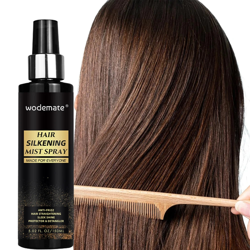 Wodemate Hair Silk Mist Spray Hair Extension Sheen Silkening Mist Shine Spray for Hair Dry Conditioner