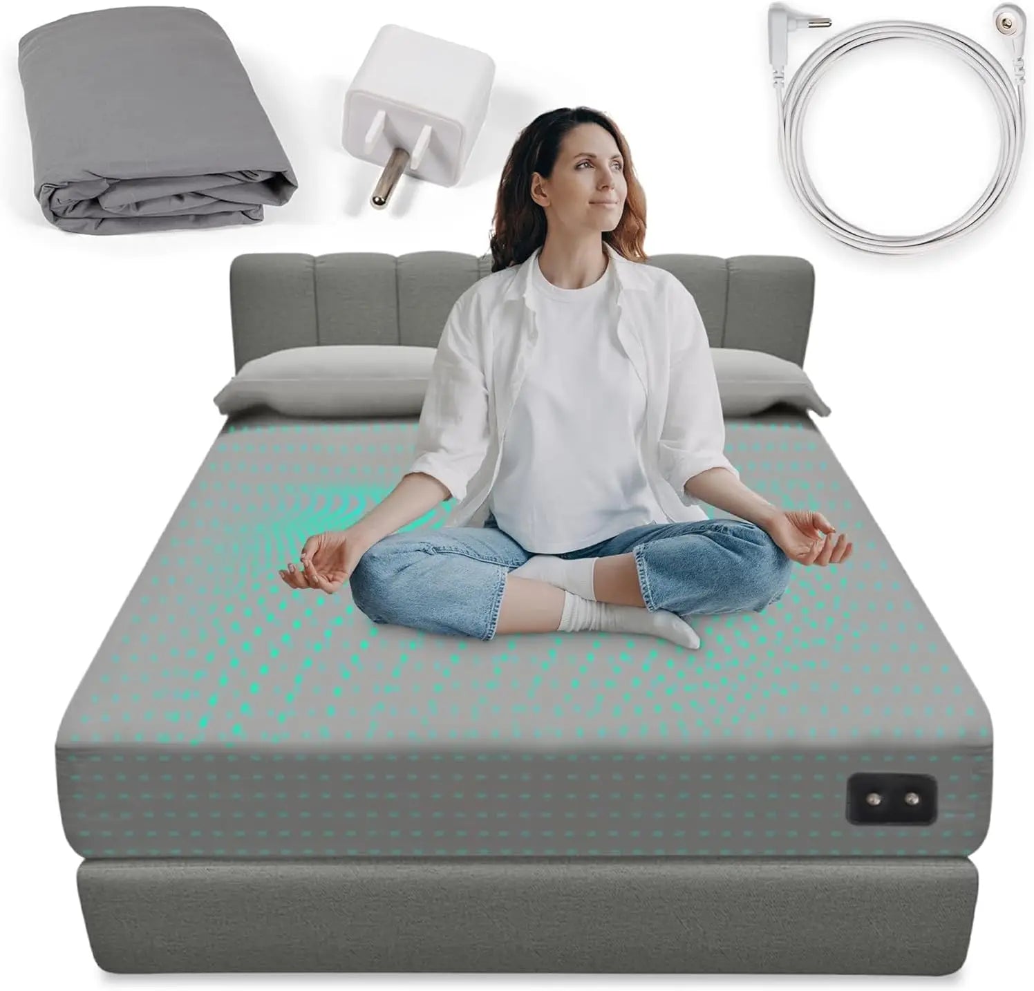 Grounding Bed Linen King Size10% Silver Fiber & 90% Cotton Fiber Earthing  Grounding Sheet