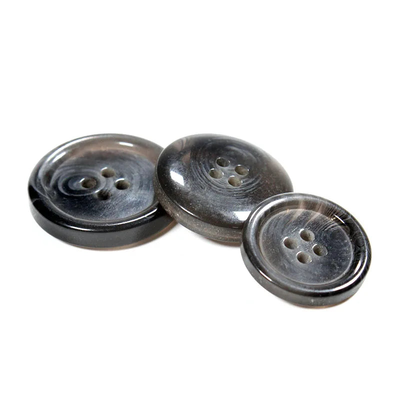 Wholesale Custom Plastic Resin Buttons 4 Hole Hand Faux Horn Buttons Urea Button for Men's Coats Summer Wear T-Shirts Swimwear