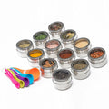 Magnetic Spice Jars 12 Pcs Stainless Steel Spice Tins Lid Small Holes Sprinkle Rust Free Eco-Friendly Sustainable Custom Logo