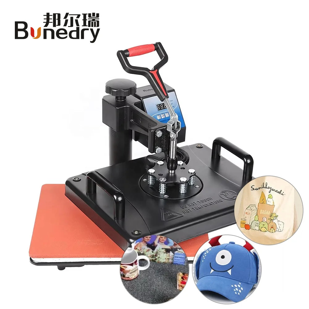 Hot Sale 5 in 1 Multifunctional Heat Transfer Printing Machine 38*38 Small Hot Stamping Clothes Hot Stamping Machine