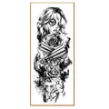 TQB-100 Waterproof Cool Arms Full Sleeves Gun Tattoo Stickers Shooter Temporary Tattoo