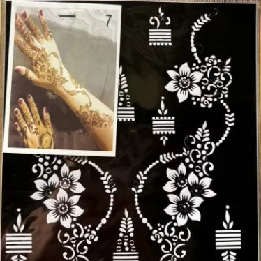 OEM 18*24cm Over 200 Models Henna Flower Tattoo Stencils Hand PVC Templates with Photo Design