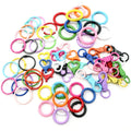New Fashion Multi-colors Mixed Alloy Open Rings Lobster Clasp Hooks DIY Keychain Jewelry Making Findings Supplies Accessories