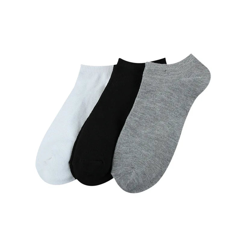 In Stock Good Cheap Customized Men's Short Ankle Socks Solid Color Simple Style for Autumn Season