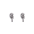 S925 Silver Retro Skull Punk Hoop Earrings Cute Style Jewelry for Men Women for Wedding Party Gift Christian Religious Symbol