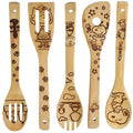 Wanuocraft Custom Eco-Friendly Bamboo Cooking Tool Sets New Fashionable Cute Design Disposable Option for Family Kitchen Use