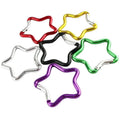 HXY China Factory Wholesale 4.8 cm Promotional Aluminum Five Star Anime Design Laser Carabiner Keychain Waterproof Light Weight
