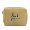 Natural Linen Fabric Makeup Bag Zip Cosmetic Pouch Eco-Friendly Linen Zipper Pouch Gift Pouch with Logo Printing Custom