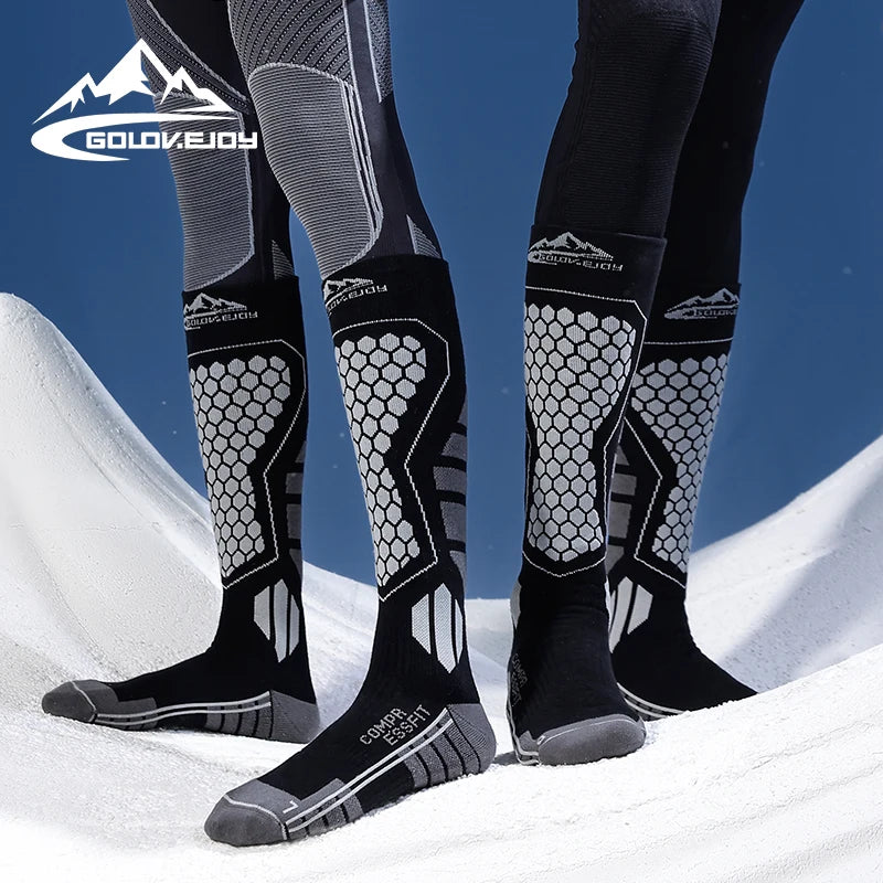 GOLOVEJOY DWZ04 Unisex Knee High Running Marathon Sports Compression Soccer Ski Socks