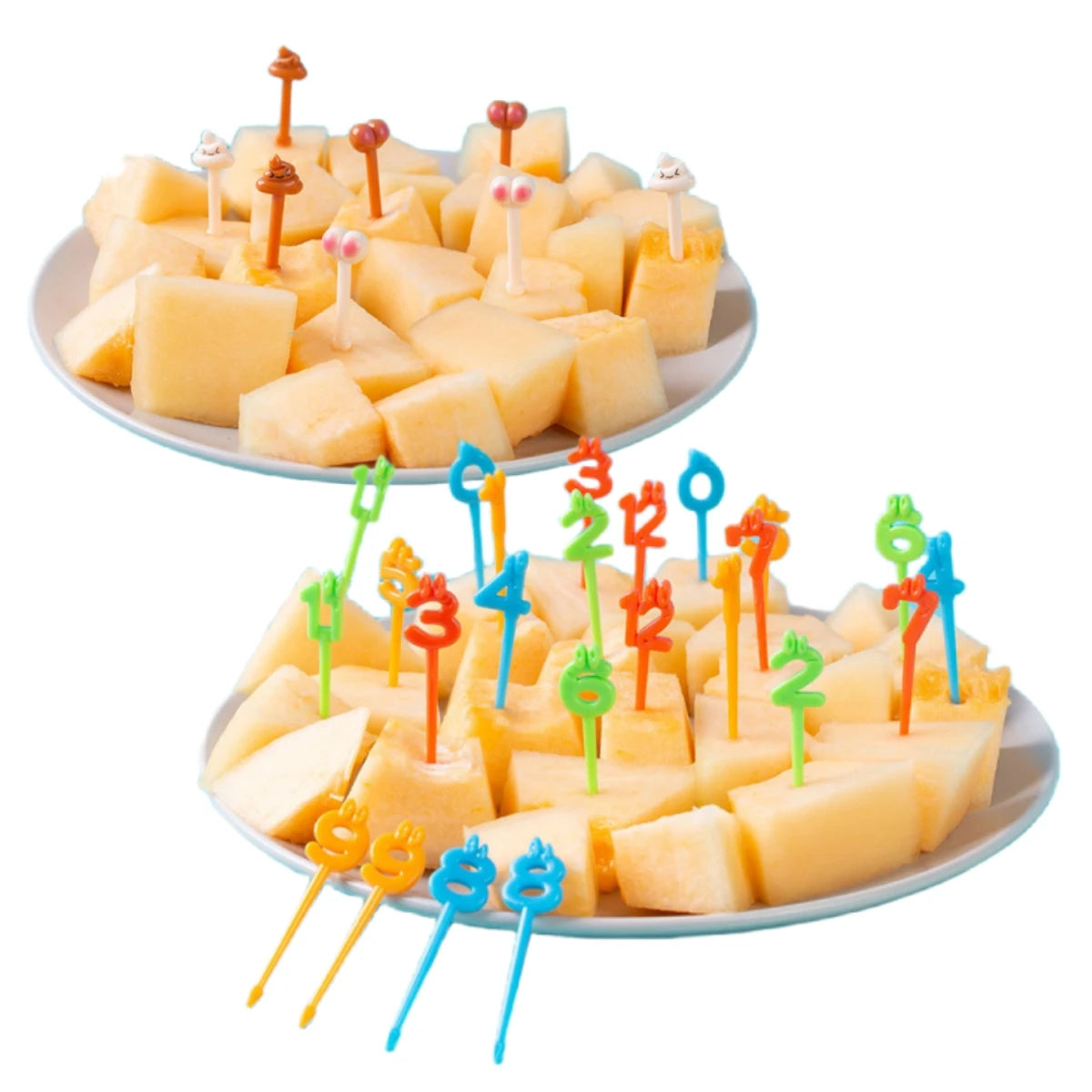 Creative Animal Farm Fruit Fork Cartoon Fruit Toothpick for Kid Plastic Snacks Cake Dessert Food Picks