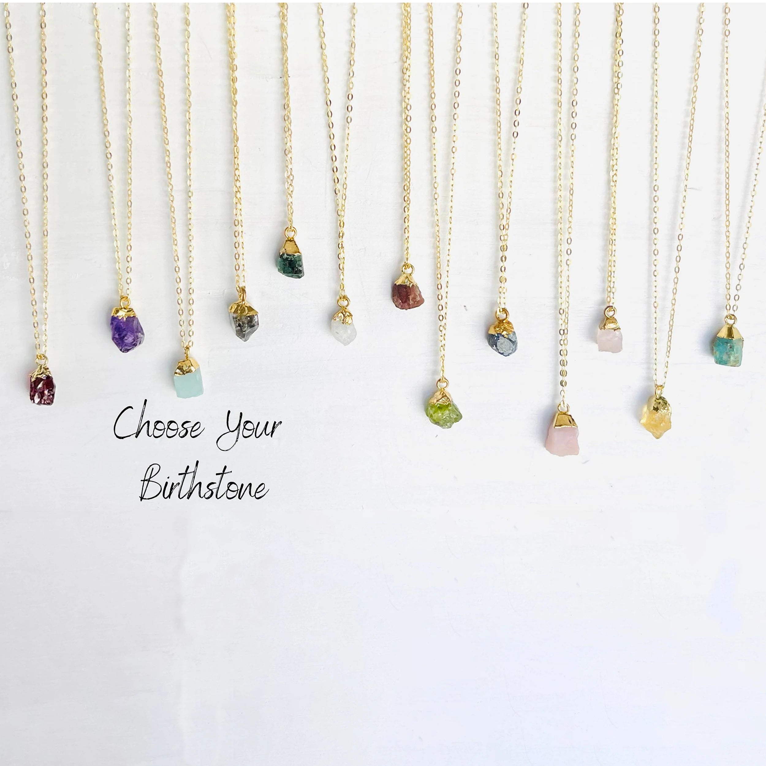 Crystals Healing Stones Birthday Gemstone Jewelry  925 Sterling Silver Stainless Steel Necklace