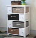 Factory Cheap Hot Wholesale Rustic Style Living Room Multi Drawer Wooden Wicker Storage Cabinet