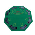 High Quality JIAYI Green 120x120cm 8-player Octagon Foldable Lighted Texas Poker Table Top Cup Holder Cheap Fabricant Wholesale