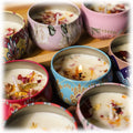Wholesale 2.2oz Tin Can Candle With Dried Flowers Gift Private Label Scented Candle