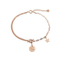 18k Ture Gold Fashion Jewelry  Good Luck Round Shape Bracelet  Anklets Jewelry Rose Gold New Design