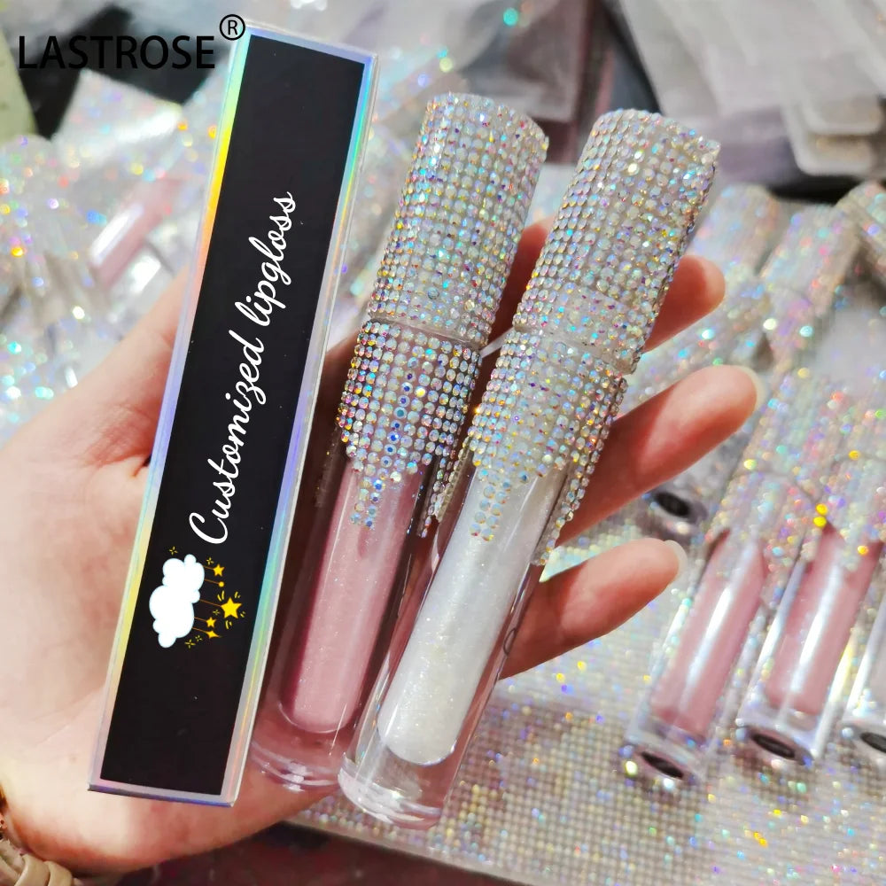 New Sparkle Lipgloss Containers With Vegan Matte and Shimmer Lipgloss Private Label logo Bling Lipgloss Vendor