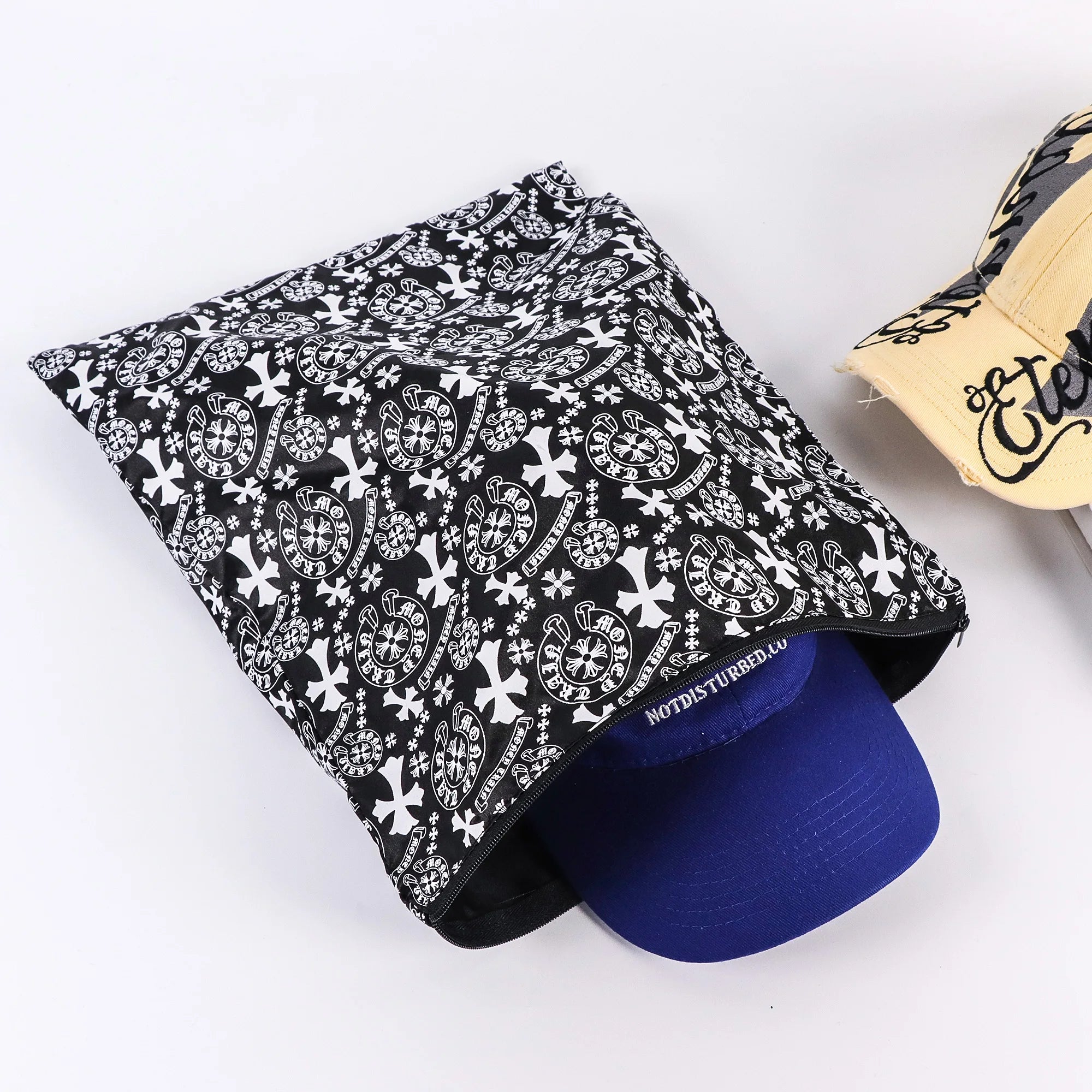 Private Label Reusable Personalized Satin Gift Packaging Ziplock Pouch Hat Dust Bag with Zipper for Clothes Packaging Bags