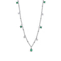 Drip Necklace Women Korean Style Personality Square Zircon Pendant Collar Necklace Fashion Jewelry Wholesale