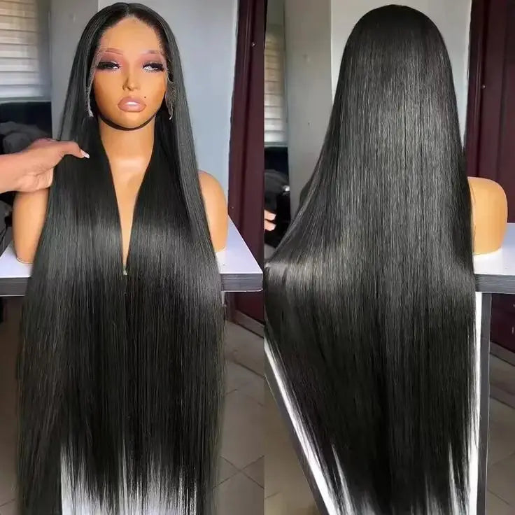 Wholesale Human Hair Wigs Vietnamese Raw Human Hair 13*4 HD Lace Frontal Wigs Nature Black Straight Glueless Wigs Human Hair