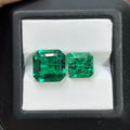 12x12mm Asscher Cut Lab Grown Created Colombia Green Emerald Gemstone