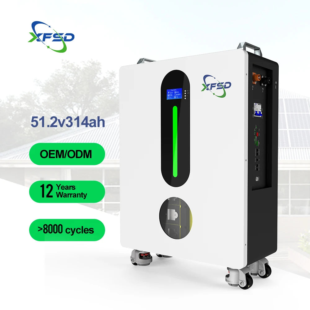 XFSD 15kwh 314ah Solar Battery Eu Floor Standing Power Wall Storage Lifepo4 Battery 16kwh Lithium Iron Batteries Pack 51.2v Home