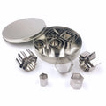 430 Stainless Steel Round Star Heart Flower  Mixed Set Ramadan Cookie Cutter Set  Hexagon Rectangle 24 Pcs Mini Cookie Cutters