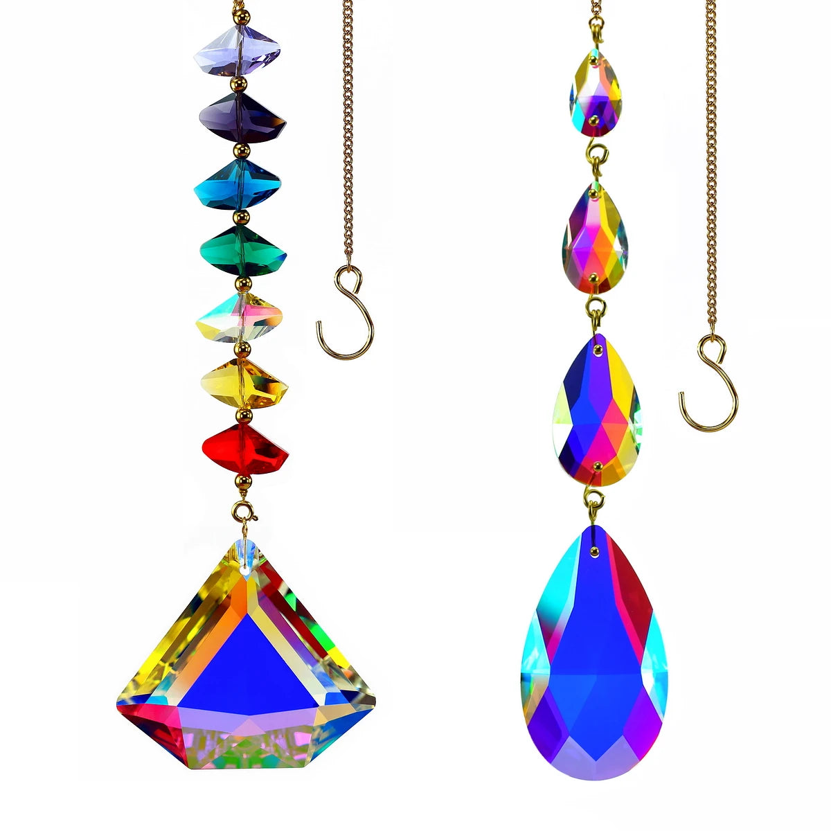 Crystal Diamond Rainbow Maker Hanging Prisms Pendant Christmas Decoration Accessories Fashion Home Decor GOLDENHAITAI