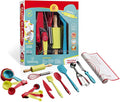 Kids Complete Baking Kit Chef Apron Hat Cupcake Rolling Pin Cookie Cutter Real Cooking Set for Kids