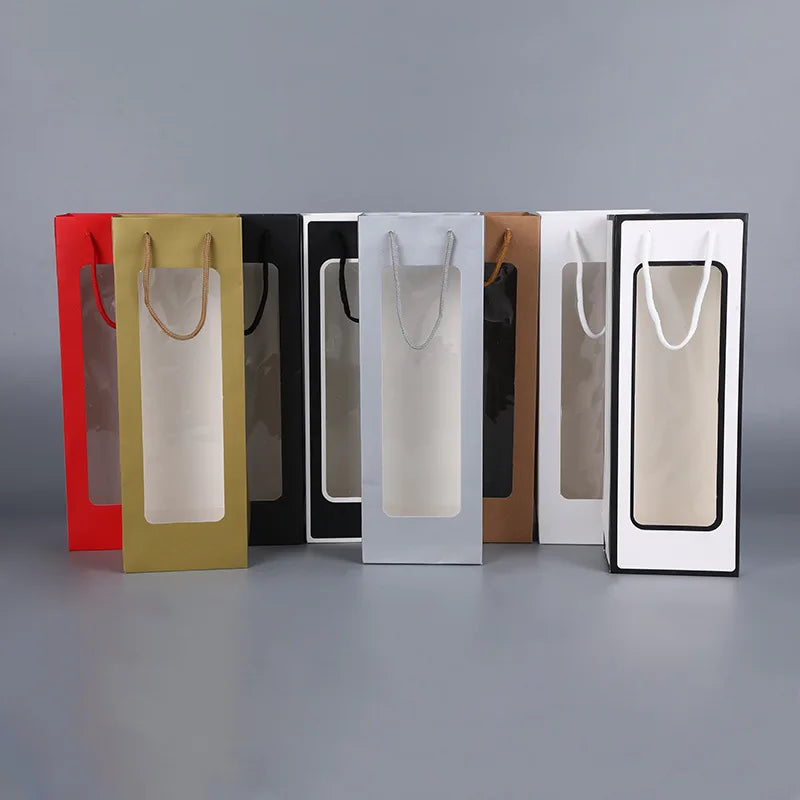 Hot Sale Good Quality Handle Gift Bag Color Beer Packing Wine Gift Bag Custom