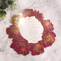 Hot Selling 2026 Customized Printed Flower Shape Menu Card Paper Crafts for Wedding Birthday Party Restaurant